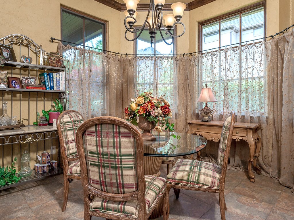Small rustic dining room